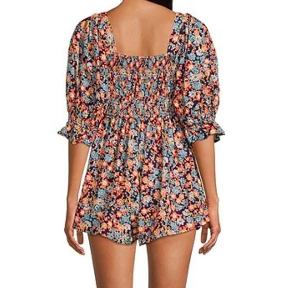 Free People Show Me Love Navy Romper - Picture 5 of 9